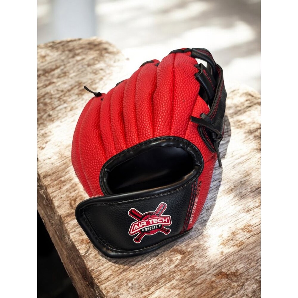 Franklin Air Tech Youth Baseball Glove 8.5 In Red & Black Synthetic Leather Easy